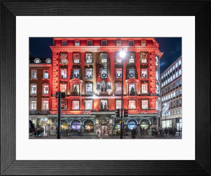 Framed Print : Fortnum and Mason illuminations, Piccadilly, London, England, UK Framed Print : Fortnum and Mason illuminations, Piccadilly, London, England, UK