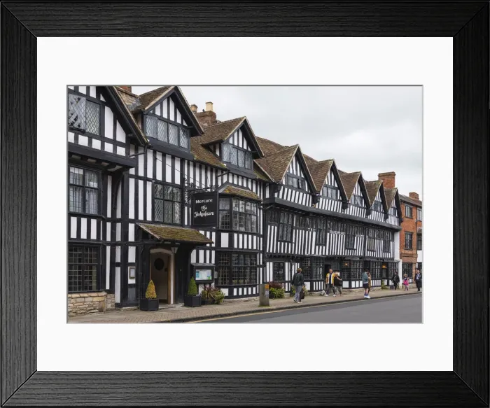 Framed Print : The Shakespeare, half timbered 17-century inn and now hotel, Stratford-upon-Avon, Warwickshire, England Framed Print : The Shakespeare, half timbered 17-century inn and now hotel, Stratford-upon-Avon, Warwickshire, England
