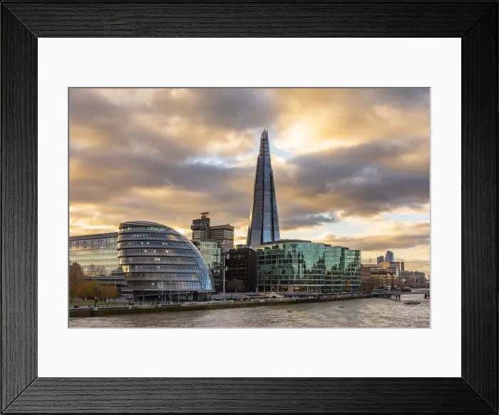 Framed Print : The Shard and City Hall, Southwark, London, England, UK Framed Print : The Shard and City Hall, Southwark, London, England, UK