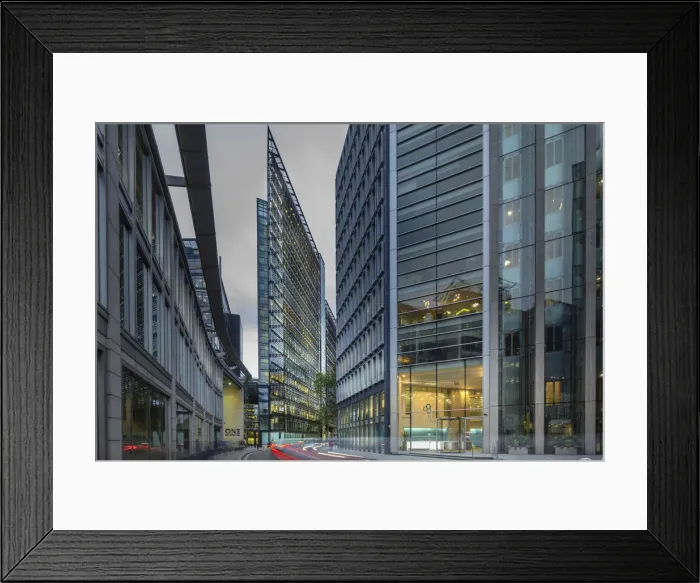 Framed Print : United Kingdom, UK, London, City of London, corporate buildings around New Fetter Place, off on New Fetter Lane near Chancery Lane tube station