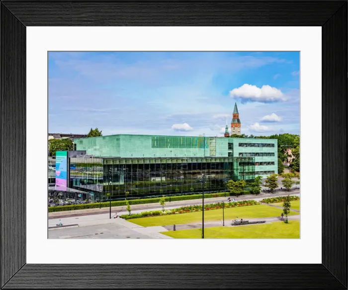 Framed Print : Musiikkitalo Concert Hall, elevated view, Helsinki, Uusimaa County, Finland Framed Print : Musiikkitalo Concert Hall, elevated view, Helsinki, Uusimaa County, Finland