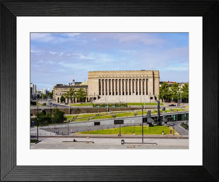 Framed Print : The Parliament House, Helsinki, Uusimaa County, Finland Framed Print : The Parliament House, Helsinki, Uusimaa County, Finland