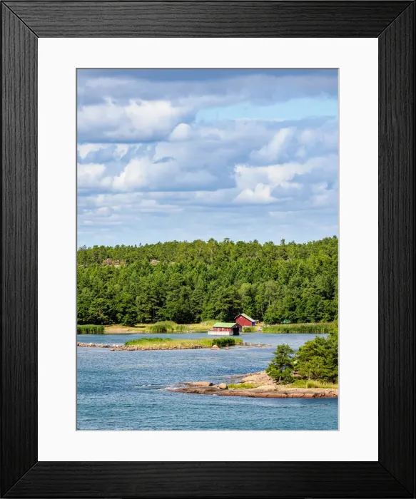 Framed Print : Archipelago elevated view, Aland Islands, Finland Framed Print : Archipelago elevated view, Aland Islands, Finland