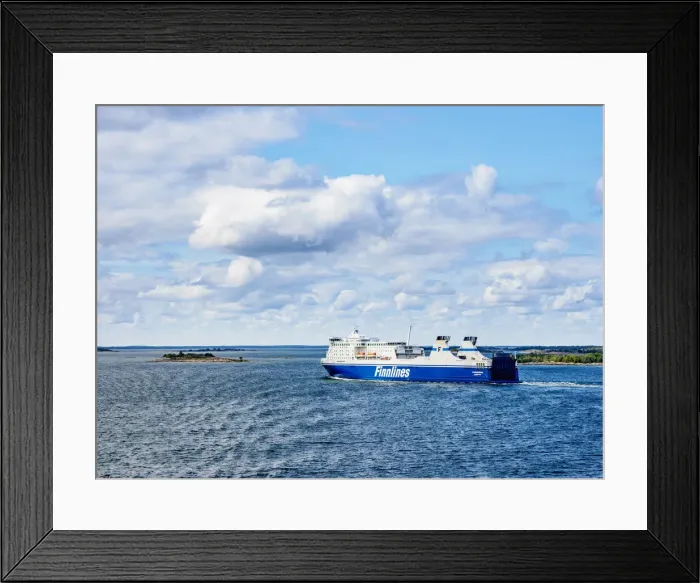 Framed Print : Finnlines Ferry Cruise Ship by the Aland Islands, Finland Framed Print : Finnlines Ferry Cruise Ship by the Aland Islands, Finland