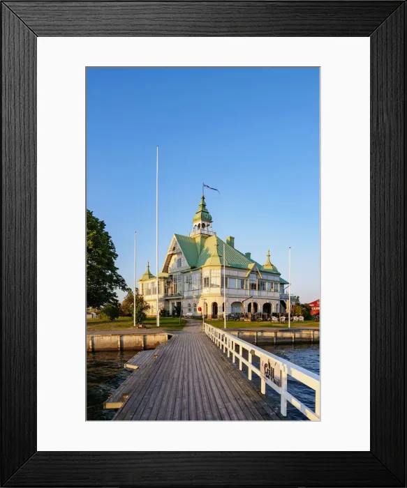 Framed Print : Ravintola Restaurant at sunset, Valkosaari Island, Helsinki, Uusimaa County, Finland