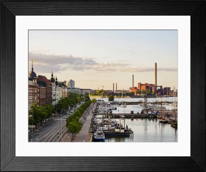 Framed Print : Pohjoisranta Street, elevated view, Helsinki, Uusimaa County, Finland Framed Print : Pohjoisranta Street, elevated view, Helsinki, Uusimaa County, Finland