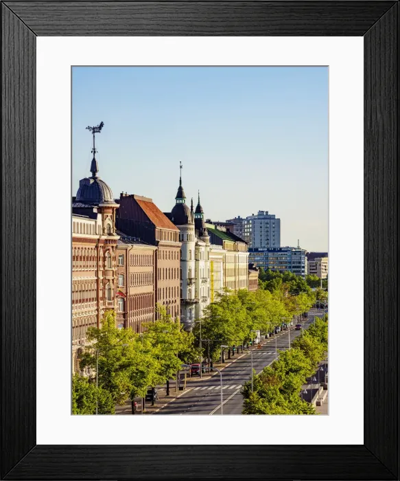 Framed Print : Pohjoisranta Street, elevated view, Helsinki, Uusimaa County, Finland Framed Print : Pohjoisranta Street, elevated view, Helsinki, Uusimaa County, Finland