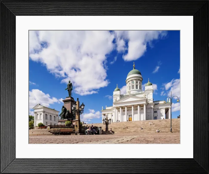 Framed Print : Cathedral and Alexander II Statue, Senate Square, Helsinki, Uusimaa County, Finland Framed Print : Cathedral and Alexander II Statue, Senate Square, Helsinki, Uusimaa County, Finland