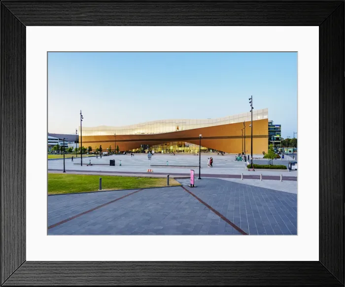 Framed Print : Central Library Oodi at dusk, Helsinki, Uusimaa County, Finland Framed Print : Central Library Oodi at dusk, Helsinki, Uusimaa County, Finland