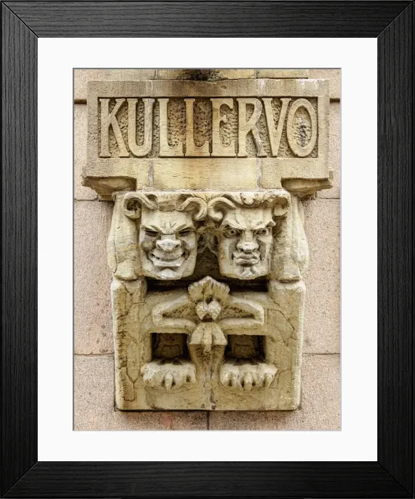 Framed Print : Pohjola Insurance Building, detailed view, Aleksanterinkatu Street, Helsinki, Uusimaa County, Finland