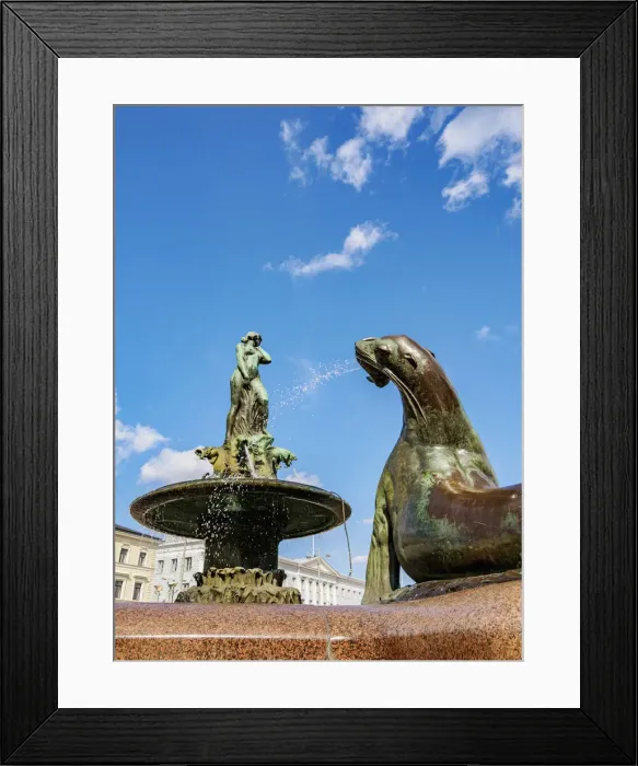 Framed Print : Havis Amanda Fountain, Kauppatori Market Square, Helsinki, Uusimaa County, Finland