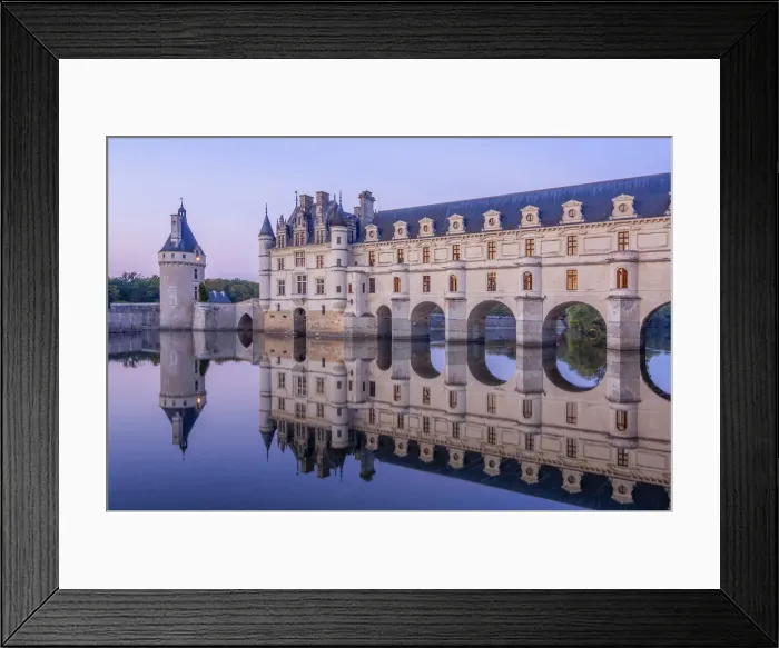 Framed Print : Chateau de Chenonceau with Cher river, UNESCO World Heritage, Indre et Loire, Centre, France