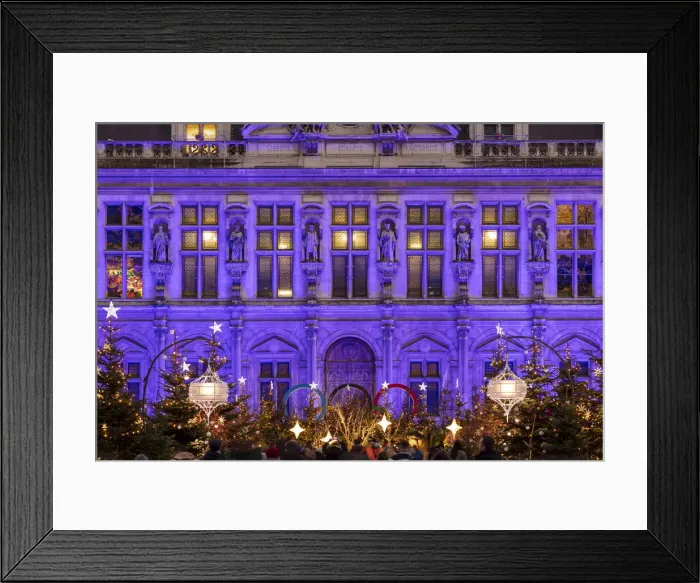 Framed Print : France, Paris, Hotel de Ville at christmas Framed Print : France, Paris, Hotel de Ville at christmas
