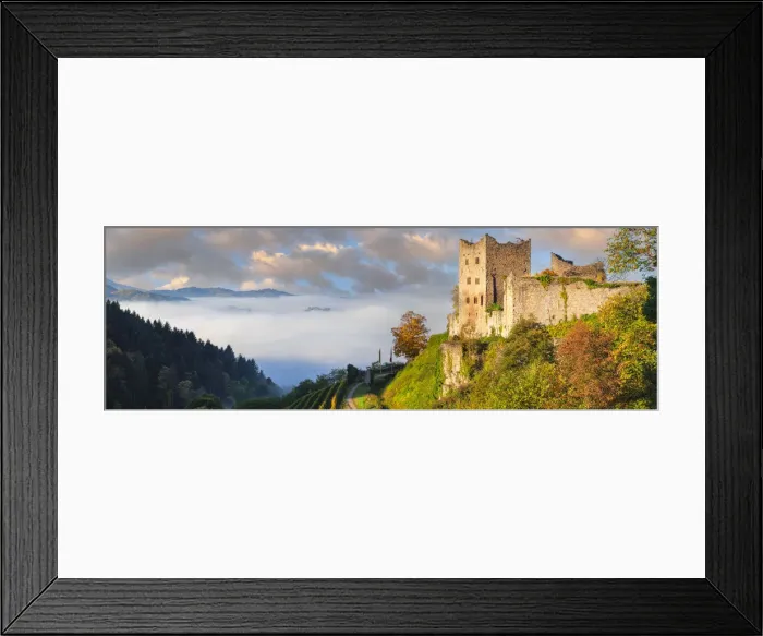 Framed Print : Castle ruin Schauenburg, Oberkirch, Baden Wine Route, Black Forest, Baden-Wurttemberg, Germany Framed Print : Castle ruin Schauenburg, Oberkirch, Baden Wine Route, Black Forest, Baden-Wurttemberg, Germany