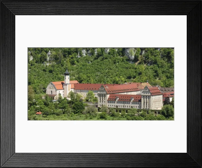 Framed Print : Beuron Monastery, Danube Valley, Swabian Jura, Baden-Wurttemberg, Germany