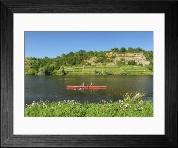 Framed Print : View over Neckar River to Krabbenfelsen Rock, Lauffen am Neckar, Baden-Wurttemberg, Germany Framed Print : View over Neckar River to Krabbenfelsen Rock, Lauffen am Neckar, Baden-Wurttemberg, Germany