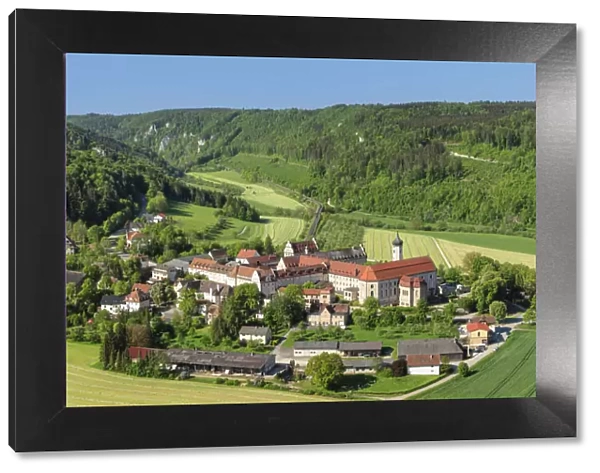 Beuron Monastery, Upper Danube Nature Park, Danube Valley, Swabian Jura, Baden-Wurttemberg, Germany