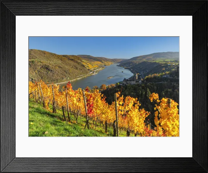 Framed Print : Stahleck Castle and Rhein River, Bacharach, Upper Middle Rhine Valley, Rhineland-Palatinate, Germany Framed Print : Stahleck Castle and Rhein River, Bacharach, Upper Middle Rhine Valley, Rhineland-Palatinate, Germany