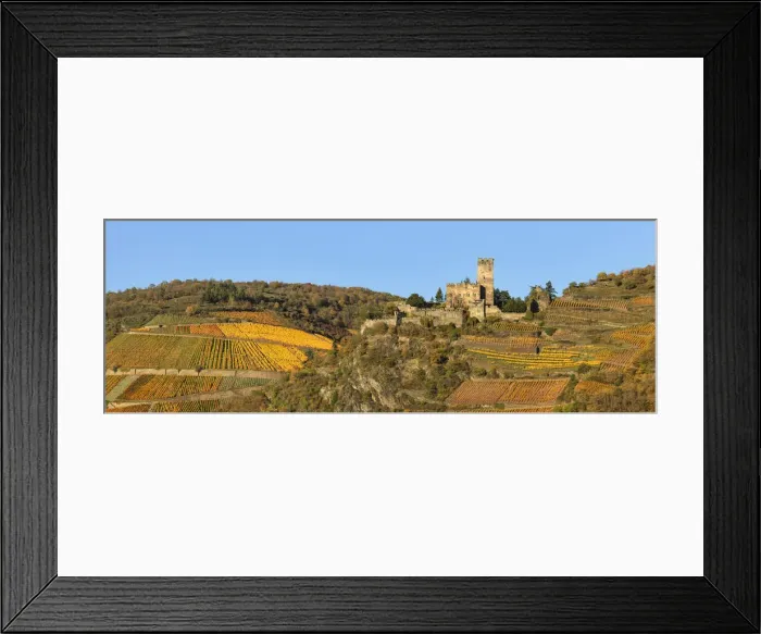 Framed Print : Burg Gutenfels, Kaub, Upper Middle Rhine Valley, Rhineland-Palatinate, Germany