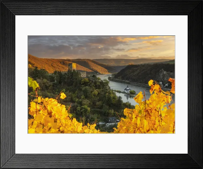Framed Print : Gutenfels Castle, Kaub, Upper Middle Rhine Valley, Rhineland-Palatinate, Germany Framed Print : Gutenfels Castle, Kaub, Upper Middle Rhine Valley, Rhineland-Palatinate, Germany