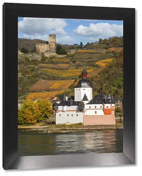 Burg Pfalzgrafenstein im Rhein with Burg Gutenfels, Kaub, Oberes Mittelrheintal, Rheinland-Pfalz, Deutschland