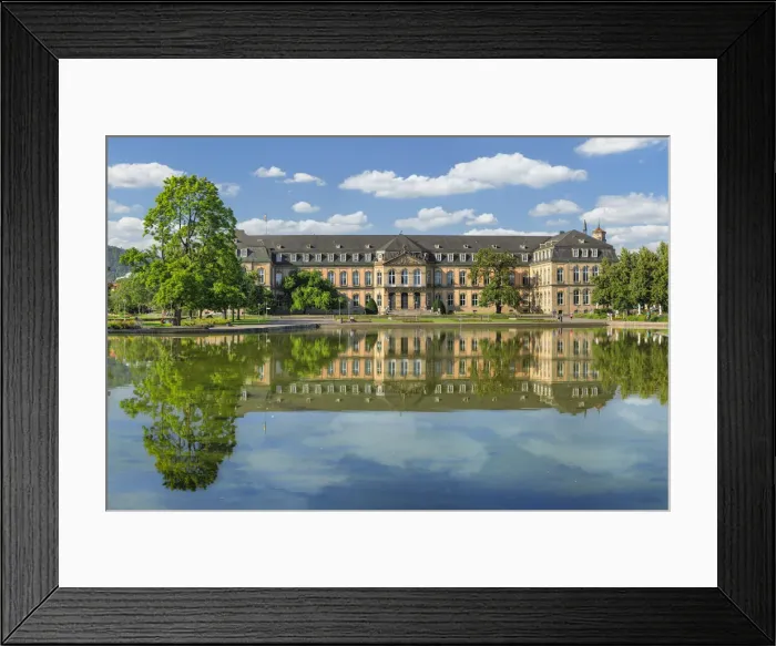 Framed Print : Neues Schloss Castle reflecting in Eckensee sea, castle grounds, Stuttgart, Baden-Wurttemberg, Germany Framed Print : Neues Schloss Castle reflecting in Eckensee sea, castle grounds, Stuttgart, Baden-Wurttemberg, Germany