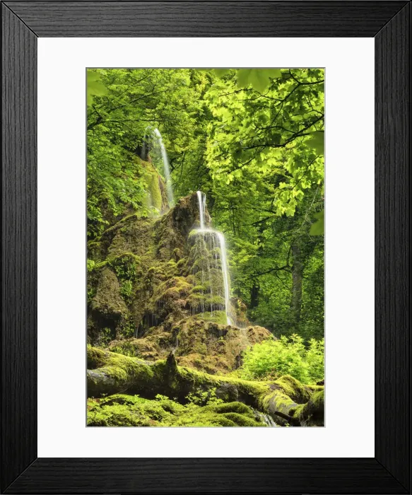Framed Print : Gutersteiner Waterfall, Bad Urach, Swabian Jura, Baden-Wurttemberg, Germany Framed Print : Gutersteiner Waterfall, Bad Urach, Swabian Jura, Baden-Wurttemberg, Germany
