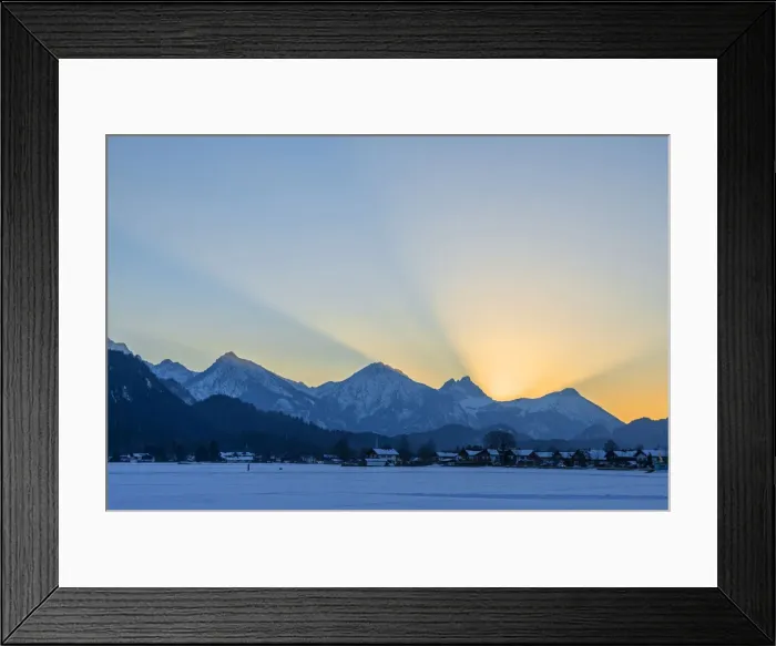 Framed Print : View at Tannheim mountains, Schwangau, Fussen, Allgau, Swabia, Bavaria, Germany Framed Print : View at Tannheim mountains, Schwangau, Fussen, Allgau, Swabia, Bavaria, Germany