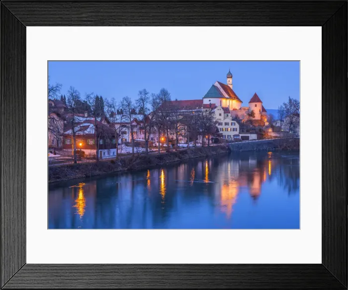 Framed Print : Franciscan abbey with river Lech, Fussen, Allgau, Swabia, Bavaria, Germany, Alps Framed Print : Franciscan abbey with river Lech, Fussen, Allgau, Swabia, Bavaria, Germany, Alps