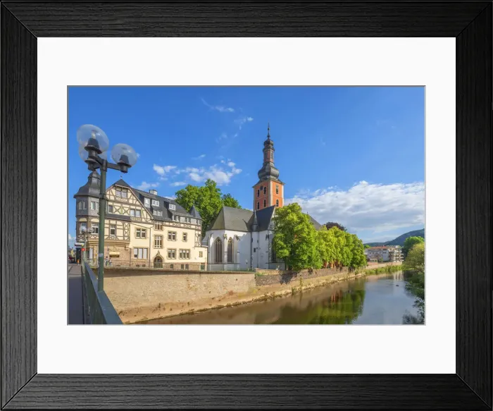Framed Print : St. Paulus church with Nahe river, Bad Kreuznach, Nahe valley, Hunsruck, Rhineland-Palatinate, Germany Framed Print : St. Paulus church with Nahe river, Bad Kreuznach, Nahe valley, Hunsruck, Rhineland-Palatinate, Germany