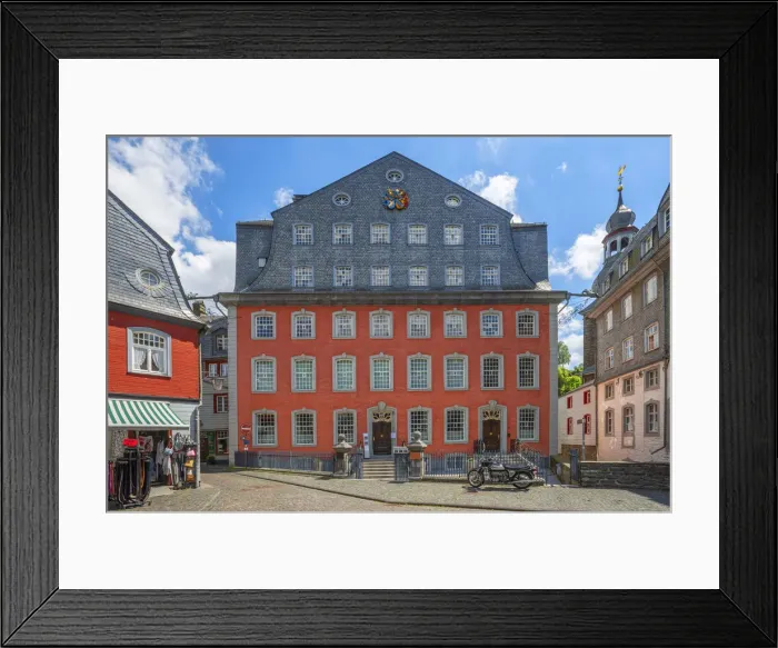 Framed Print : Red house, Monschau, Eifel, North Rhine-Westphalia, Germany Framed Print : Red house, Monschau, Eifel, North Rhine-Westphalia, Germany