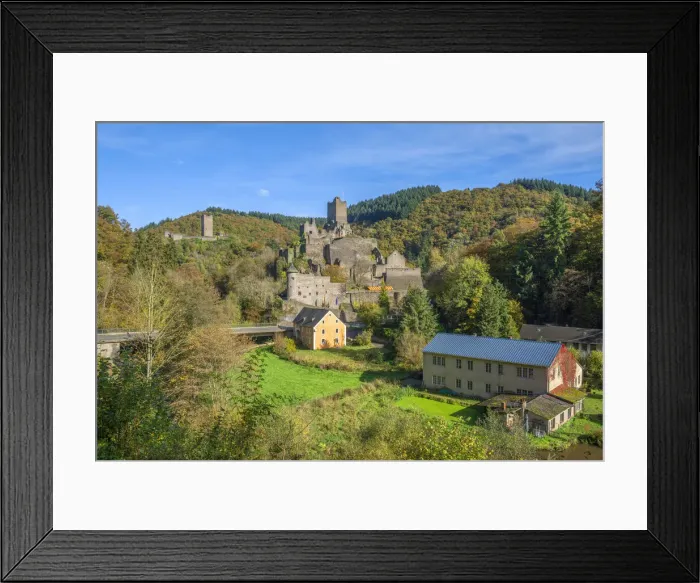 Framed Print : Ober- and Niederburg, Manderscheid castles, Eifel, Rhineland-Palatinate, Germany Framed Print : Ober- and Niederburg, Manderscheid castles, Eifel, Rhineland-Palatinate, Germany