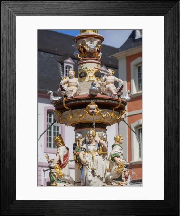 Framed Print : Petrus fountain at main market, Treves, Mosel valley, Rhineland-Palatinate, Germany Framed Print : Petrus fountain at main market, Treves, Mosel valley, Rhineland-Palatinate, Germany