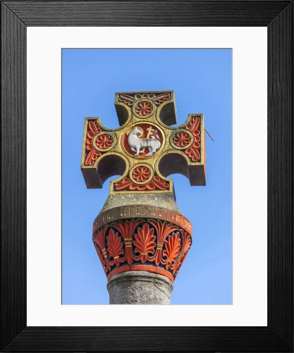 Framed Print : Medieval market cross at the main market, Treves, Mosel valley, Rhineland-Palatinate, Germany