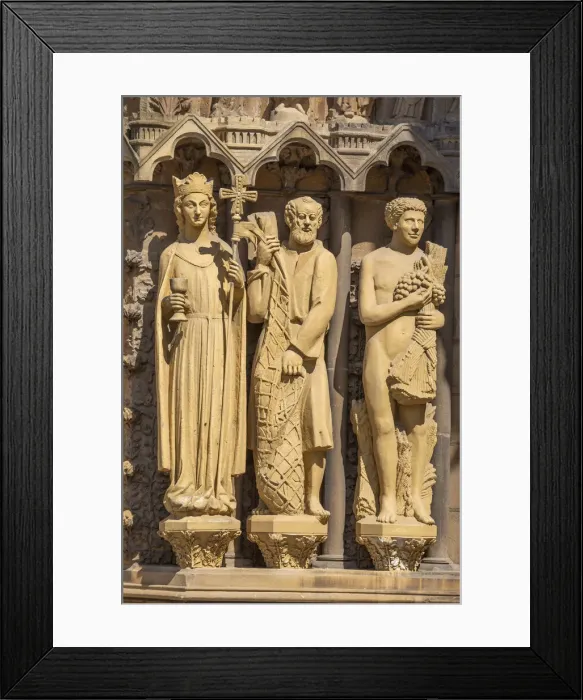 Framed Print : Sculptures at entrance portal of Liebfrauenkirche at Treves, Mosel valley, Rhineland-Palatinate, Germany Framed Print : Sculptures at entrance portal of Liebfrauenkirche at Treves, Mosel valley, Rhineland-Palatinate, Germany