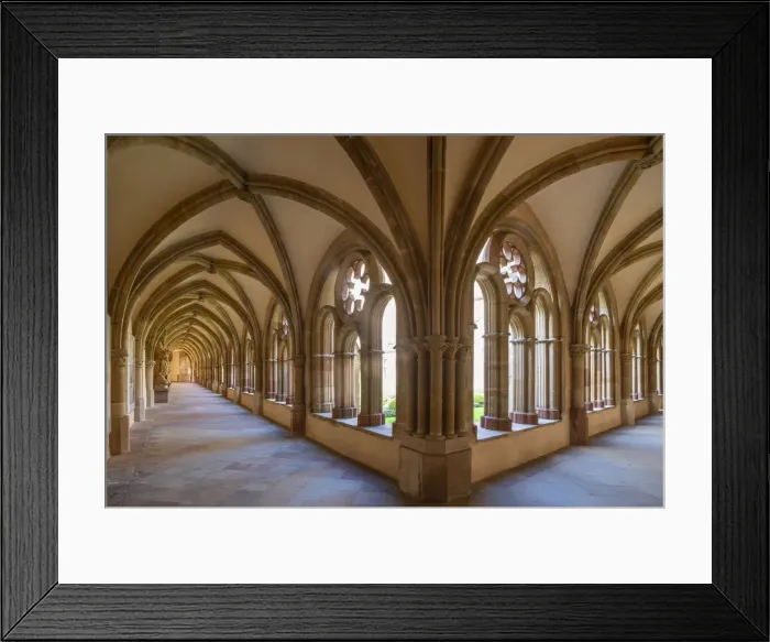 Framed Print : Cloister of St. Peter and Liebfrauen church at Treves, Mosel valley, Rhineland-Palatinate, Germany