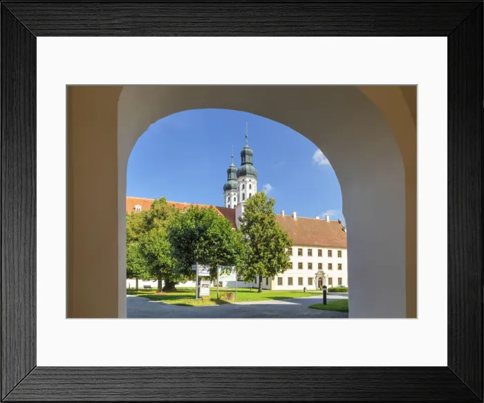 Framed Print : Obermarchtal Monastery near Ehingen, Upper Swabia Baroque Road, Upper Swabia, Baden-Wurttemberg, Germany