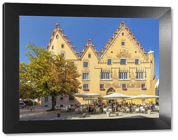 Town hall at the market square, Ulm an der Donau, Baden-Wurttemberg, Germany