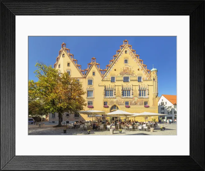 Framed Print : Town hall at the market square, Ulm an der Donau, Baden-Wurttemberg, Germany