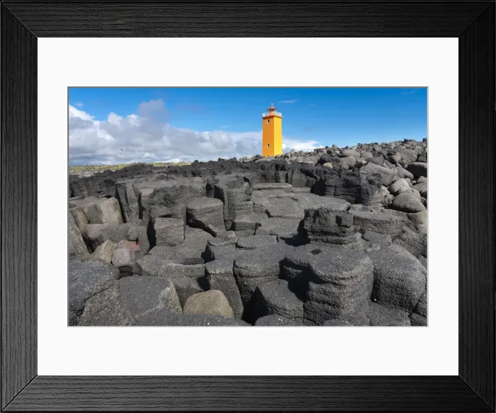 Framed Print : Selvogsviti Lighthouse and basalt columns, Selvogur, Reykjanes Peninsula, Iceland Framed Print : Selvogsviti Lighthouse and basalt columns, Selvogur, Reykjanes Peninsula, Iceland