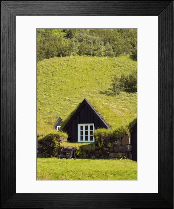 Framed Print : Turf roofed houses at Skogar Museum, Skogar, Rangarping eystra, Southern Region, Iceland Framed Print : Turf roofed houses at Skogar Museum, Skogar, Rangarping eystra, Southern Region, Iceland