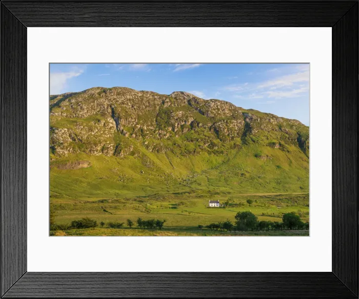Framed Print : Ireland, Co. Donegal, Traditional house in rural mountainous setting Framed Print : Ireland, Co. Donegal, Traditional house in rural mountainous setting