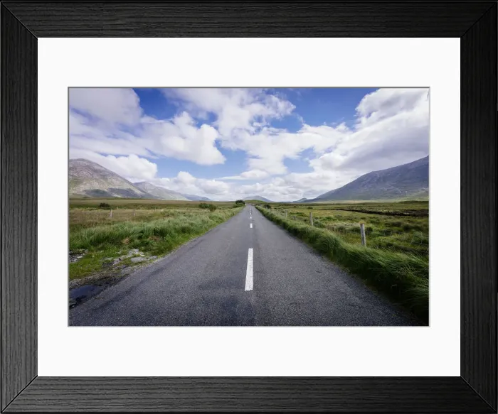 Framed Print : Irish road into the green landscape. Ireland, Europe Framed Print : Irish road into the green landscape. Ireland, Europe