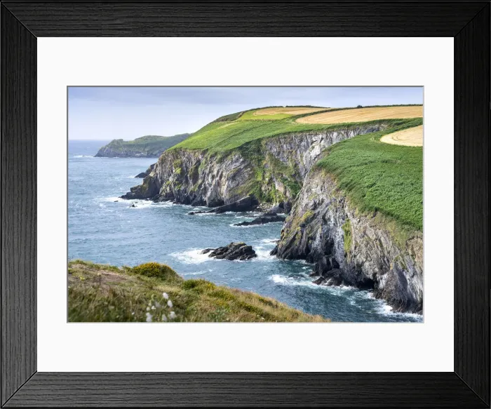 Framed Print : Cliffs and seascape in southern Ireland, County Cork Framed Print : Cliffs and seascape in southern Ireland, County Cork