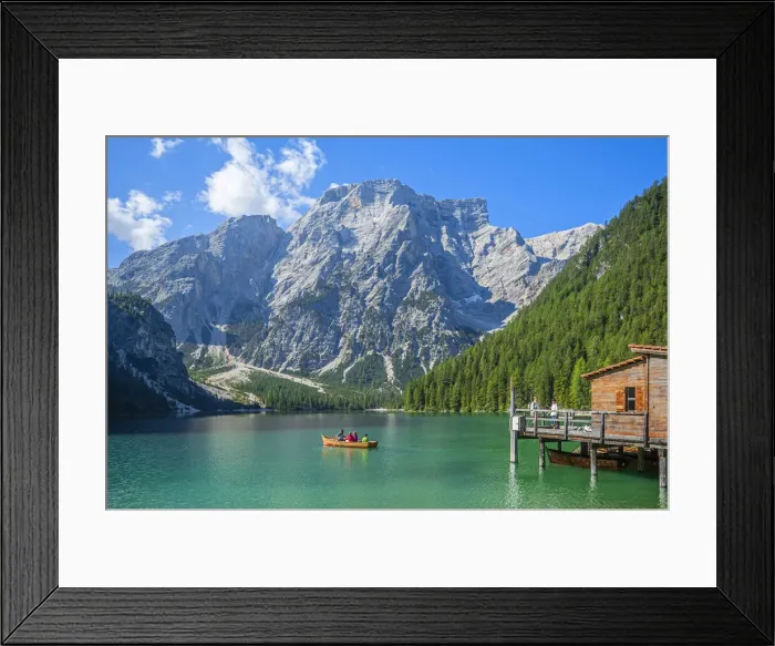 Framed Print : Pragser Wildsee Lago di Braies, Seekofel Croda di Brecco, Pustertal, South Tyrol, Italy Framed Print : Pragser Wildsee Lago di Braies, Seekofel Croda di Brecco, Pustertal, South Tyrol, Italy