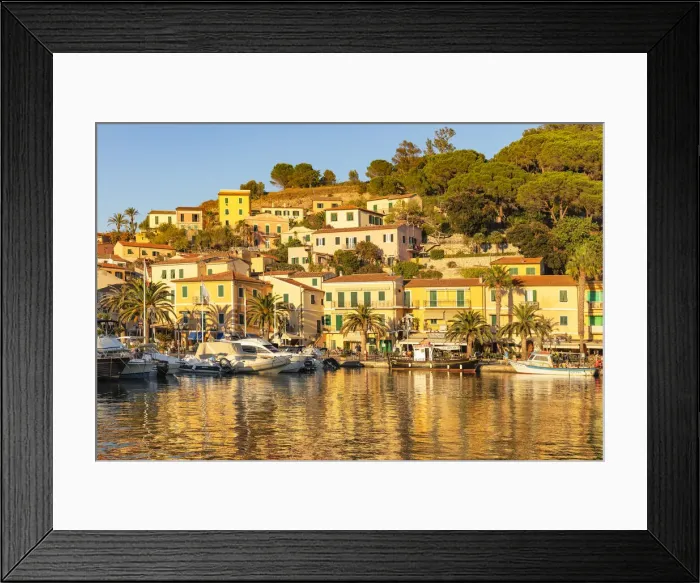 Framed Print : Port of Porto Azzuro, Elba Island, Livorno District, Tuscany, Italy Framed Print : Port of Porto Azzuro, Elba Island, Livorno District, Tuscany, Italy