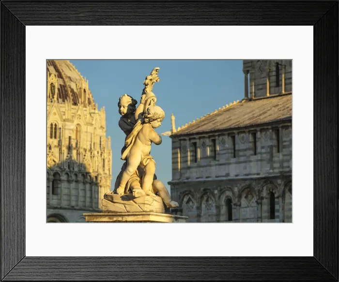Framed Print : Statues of cherubs winged angels between, Baptistery and Santa Maria Assunta Cathedral, Piazza dei Miracoil, Pisa, Tuscany, Italy Framed Print : Statues of cherubs winged angels between, Baptistery and Santa Maria Assunta Cathedral, Piazza dei Miracoil, Pisa, Tuscany, Italy