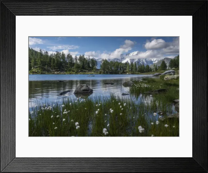 Framed Print : The Arpy Lake in Valle d Aosta is a popular location to enjoy nature and witness the whole Mont Blanc range, specially during summer Framed Print : The Arpy Lake in Valle d Aosta is a popular location to enjoy nature and witness the whole Mont Blanc range, specially during summer