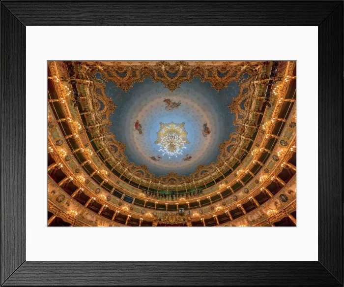 Framed Print : Interior vew of Teatro La Fenice opera house, Venice, Veneto, Italy
