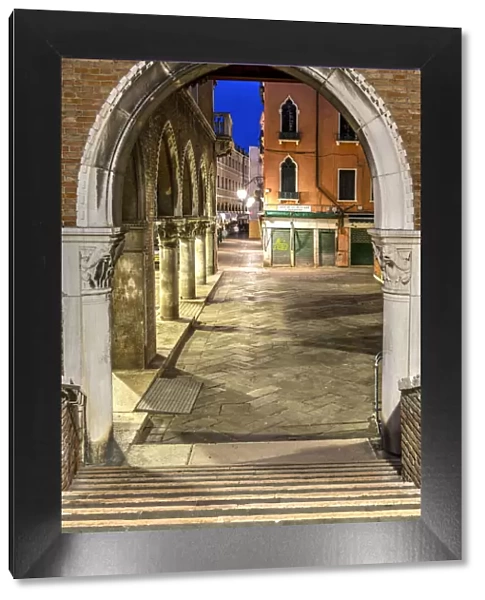 Picturesque night corner, Venice, Veneto, Italy